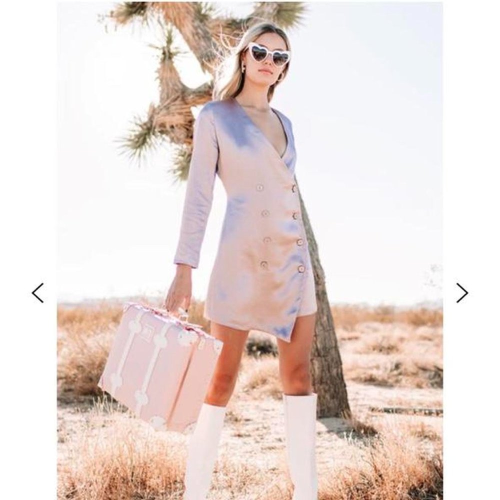 Satin Blazer Dress